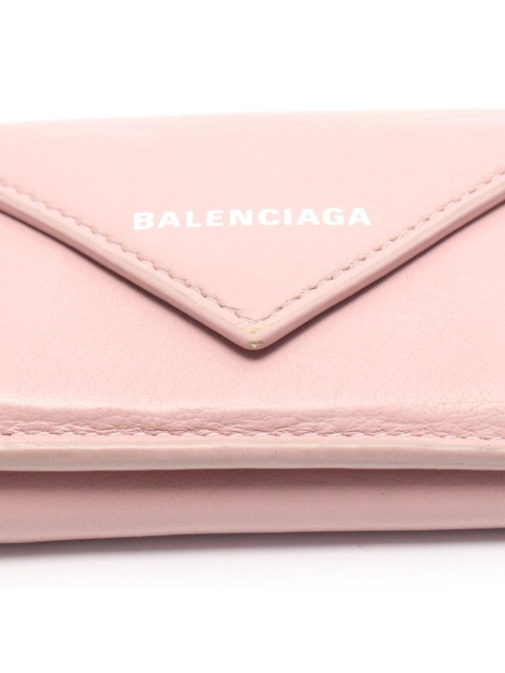 Balenciaga Trifold Wallet Paper Mini Dusty Pink Leather - Picture 11 of 12